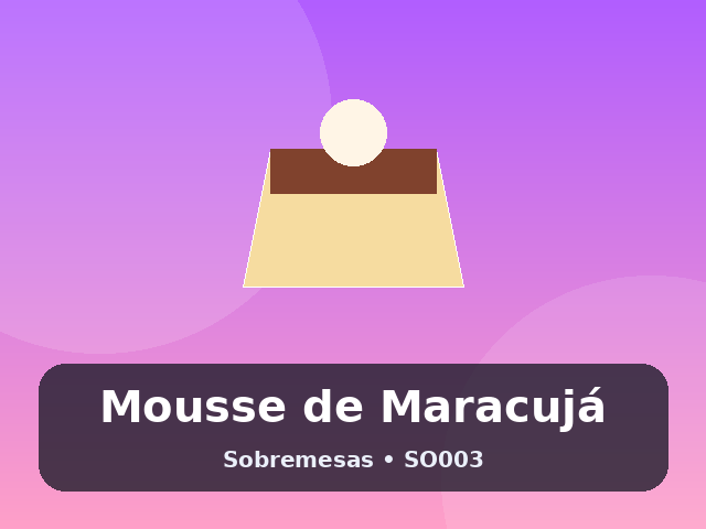 Mousse de Maracujá